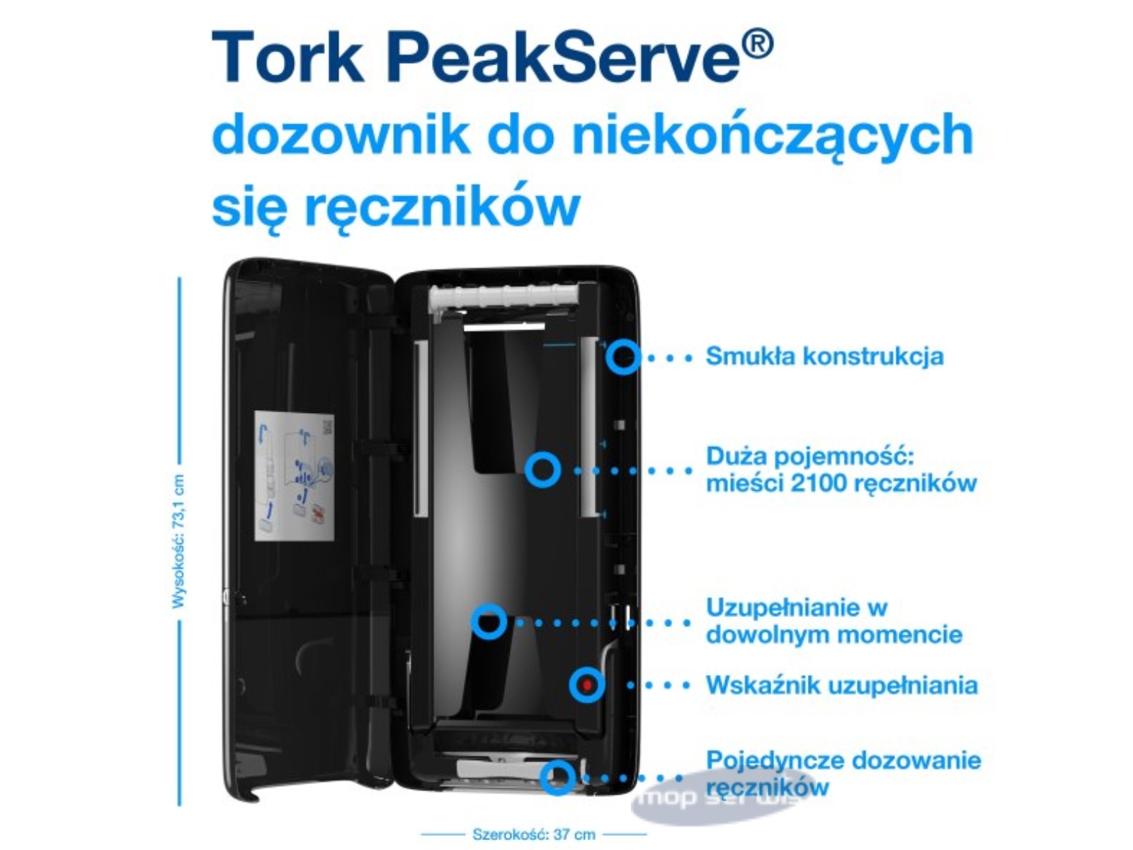 Dozownik PEAKSERVE TORK  H5 552508 BLACK